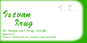 istvan krug business card